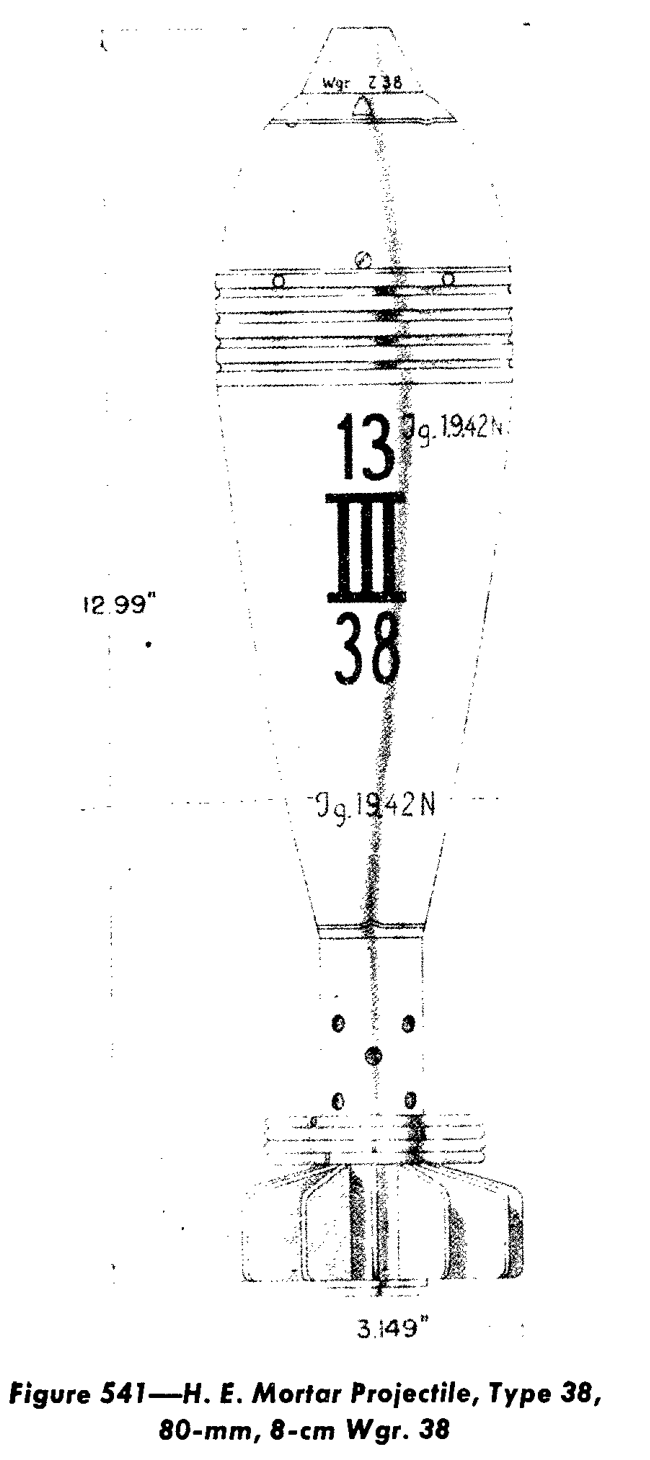 Original publication extract for 8-cm Wgr. 38